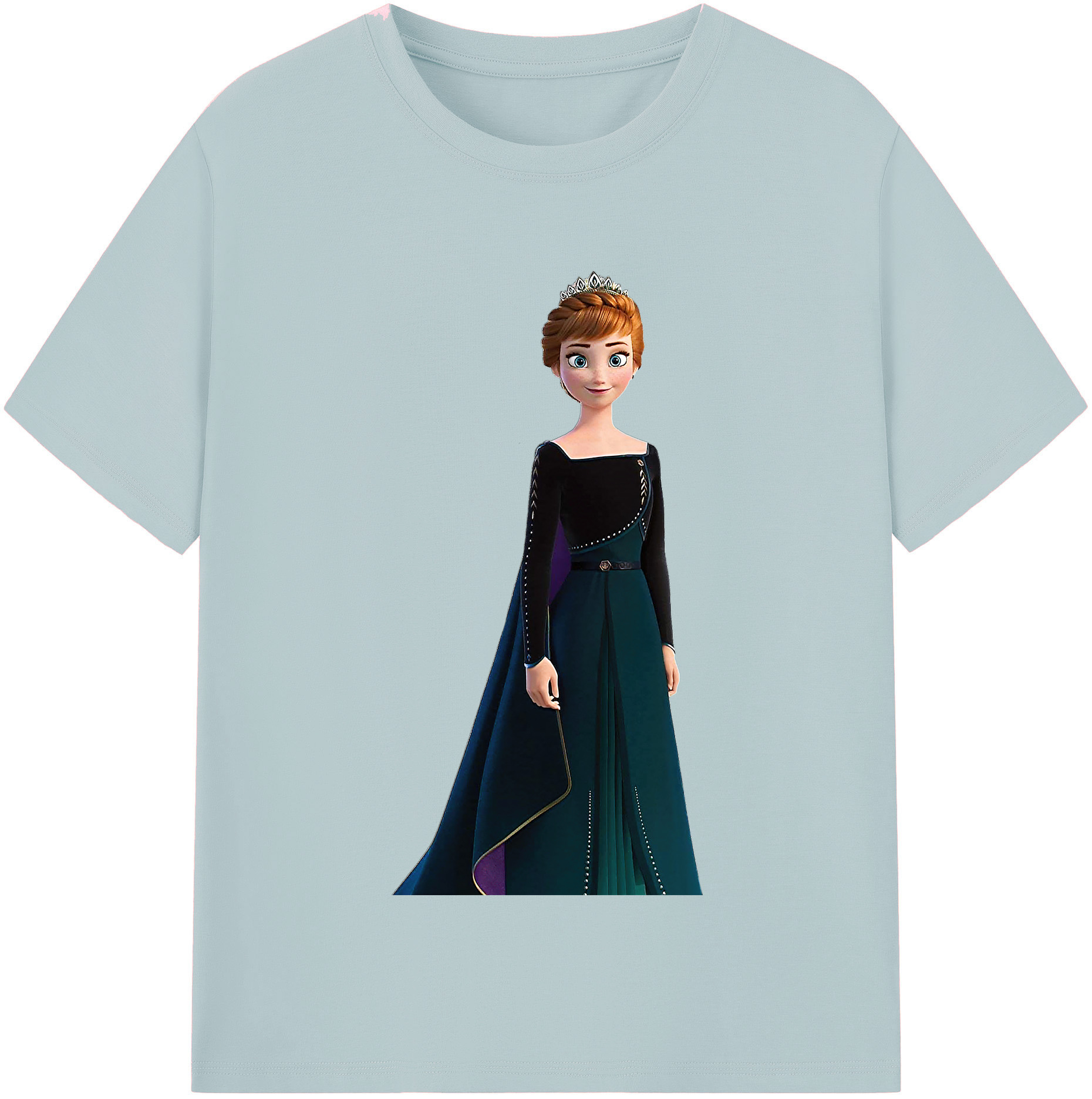 （画像用） アナと雪の女王 アンナ エルサ Frozen Anna Elsa 綿100％半袖Tシャツ（フロントプリント）